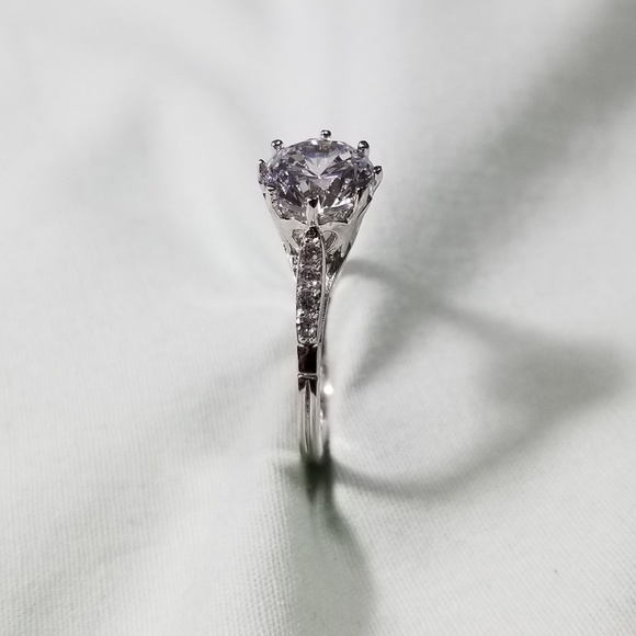 Sterling silver engagement ring - Picture 4 of 5